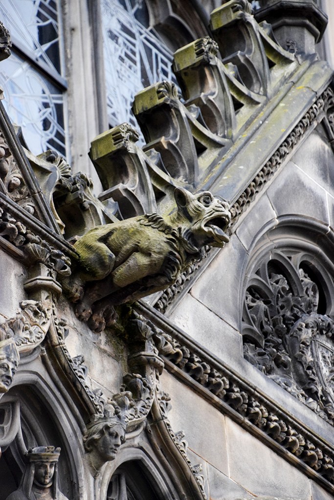 Gargoyle on St. Giles Cathedral, Edinburgh, Scotland